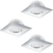 Eglo PINEDA INDBYG. SÆT 3X500LM 78X78 KROM