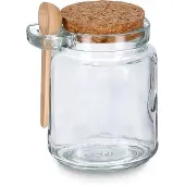 Zeller syltetøjsglas med kork og praktisk ske 250 ml