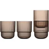 Sagaform Billi vandglas 40 cl 4-pak Brun