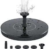 INF Vandfontæne soldrevet 18 cm med farverig LED-belysning