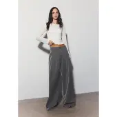 Stradivarius Wide Leg Habitbukser Med Læg 0-252 36