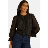 Love & roses Bluse sort