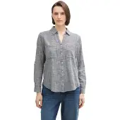 Tom Tailor Bluse marin / hvid
