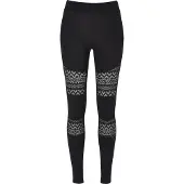 Urban Classics Crochet Lace Inset High Waist Leggings