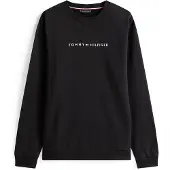 Tommy Hilfiger Tommy Hilfigertil mænd. UM0UM03666 Original sweatshirt med sort logo (M), Afslappet, Bomuld, Polyester, Lange ærmer