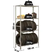 Simonauto Garage Plus 4/400 Metalhylde 2000x1000x400 Mm