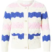 Rich & royal Cardigan beige / mørkeblå / lyserød
