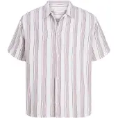 Jack & Jones Skjorte 'JORNantucket' mørkerød / hvid
