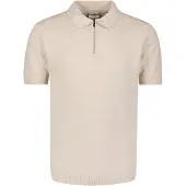 No-excess No Exce Half Zip Polohirt Ecru Off-white Beige måle