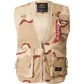 Alpha industries Vest sand / lysebeige / rød