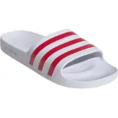 Adidas Pantoletter 'ADILETTE AQUA' mørkerød / hvid