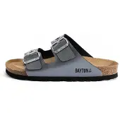 Bayton Pantoletter 'JANNY' grå / sort