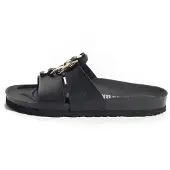 Bayton Pantoletter 'KLEIN' guld / sort