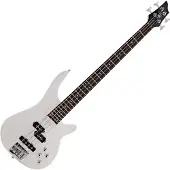 Gear4Music Chicago Bass Guitar by White