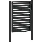 vidaXL havelåge låsbar 100x120 cm aluminium sort
