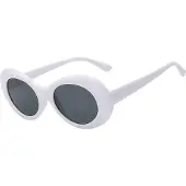 VeyRey Solbriller 'Sonnenbrille Cobain Oválné Grau gläser Schwarz' hvid