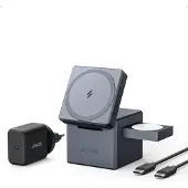 Anker 3-in-1 15W Cube with MagSafe - Grey