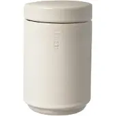 ERNST opbevaringskrukke med låg 15,5 cm Naturhvid