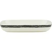 Marimekko Siirtolapuutarha tallerken 18x25 cm Black-white