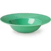 Lyngby Porcelæn Rhombe dyb tallerken grøn 24,5 cm