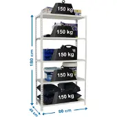 Simonclick Maderclick Mini 5/400 Metalhylde 1800x800x400 Mm