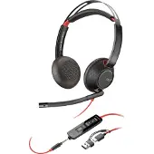 HP Poly Blackwire C5220 USB-C/A og 3,5 mm jack-forbindelse