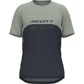 SCOTT - MTB tøj - Vertic DRI SS Tee M Dark Blue Spray Grey til UnisexBomuld - Størrelse XL - Flåde