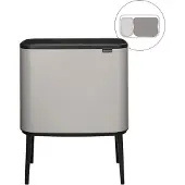 Brabantia Bo touch bin 11+23 liter Soft grey