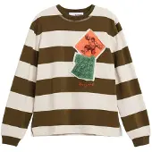 Desigual Shirts grøn / khaki / orange / hvid