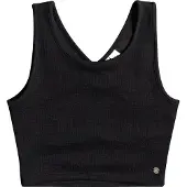 Roxy - T-shirts dame - Good Keepsake Crop Top Anthracite til UnisexUld - Størrelse M - Sort