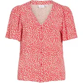 Vila Bluse 'VIGrace' melon / hvid