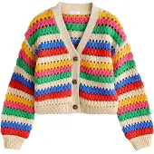 Next Cardigan creme / navy / mørkegul / gran