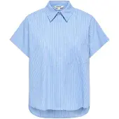 ONLY Bluse 'ONLKeri' lyseblå / grå / hvid