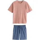 Next Pyjamas kort navy / hummer / lyseorange / hvid