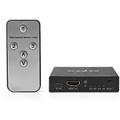 Nedis Hdmi-switch 3 Porte 3xhdmi Ind Til 1xhdmi Ud 8k Fjernbetjent Aluminium 60hz