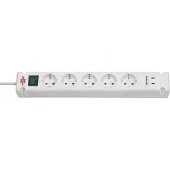 Brennenstuhl Bremounta stik 5 vej 2x USB-C hvid 3m