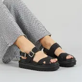 Brave Soul Dame Debbie ankelrem sandaler Sort