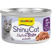 GimCat ShinyCat Filets in Broth - Tun + Laks