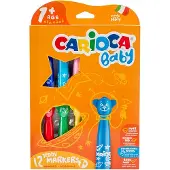 Carioca Baby Tuscher - 12 stk - Multifarvet - - OneSize - Tusch