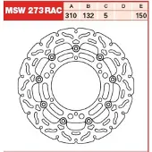 TRW Bremseskiver Racing foran, med ABE FORREST, MSW273RAC FLYD.