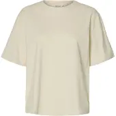 Selected Ada Linen Blend T-shirt Med Korte ærmer
