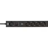 Brennenstuhl 1159780615 Stikadapter 4 Stik 3-vejs Stikkontakt Adapter 1.5 M