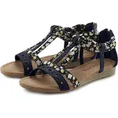 LASCANA Sandaler gul / sort / hvid