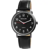Excellanc herreur med kunstlæderrem / armbåndsur – sort