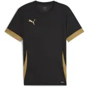 Puma Trænings T-Shirt teamGOAL - Sort/Guld, størrelse Small