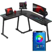 Huzaro Hero 6.0 RGB, Hjørne, L-form, Stål, Spil, Kulfiber, Mat