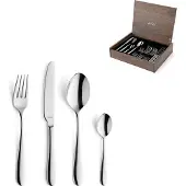 Amefa Oxford 186000MDF3C40 polished RVS, 24-piece cutlery set in wooden case