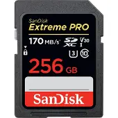 SanDisk Extreme Pro - Flashhukommelseskort - 256 GB - Video Class V30 / UHS-I U3 / Class10 - SDXC UHS-I