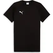 Puma T-shirt Teamevostripe - Sort/Silver/Hvid, størrelse Small