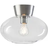 BELID Bullo plafond klart glas Ø27 cm Aluminium